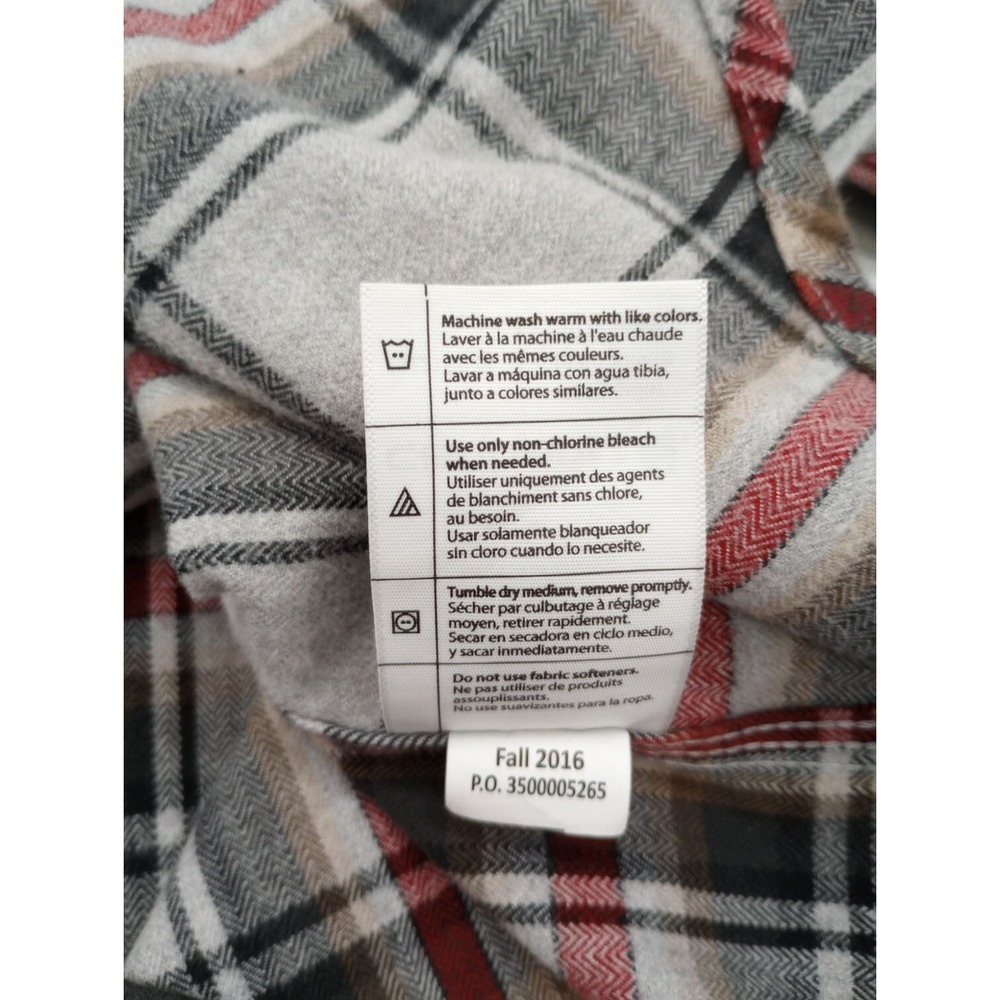 Carhartt Flannel Shirt Men's size M Red White Plaid 100% Cotton Original Fit - Picture 7 of 14